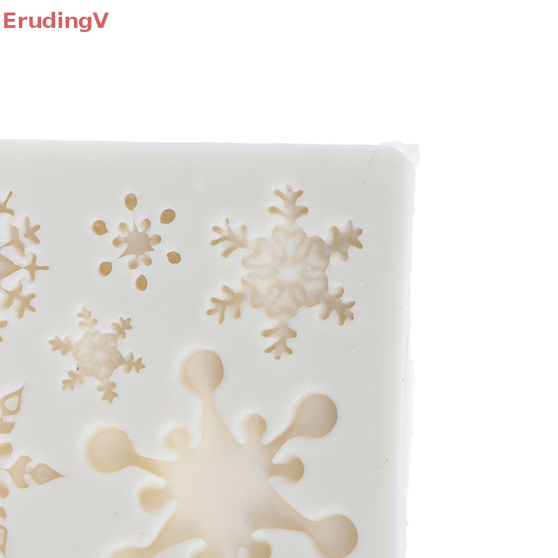 Khuôn Silicone Làm Bánh / Xà Phòng / Sô Cô La Hình Bông Tuyết DIY