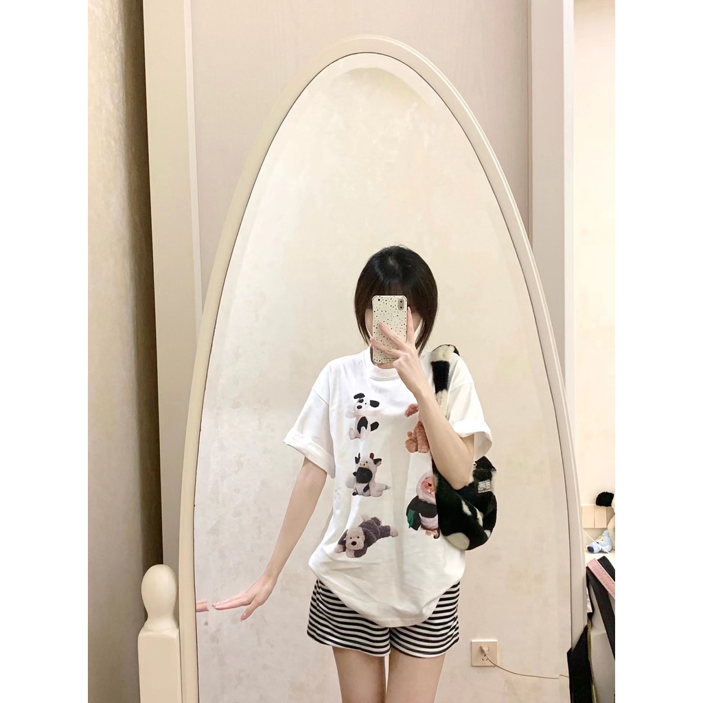 NRVP Áo Thun 100% Cotton Tay Ngắn Phong Cách Hàn Quốc Mới