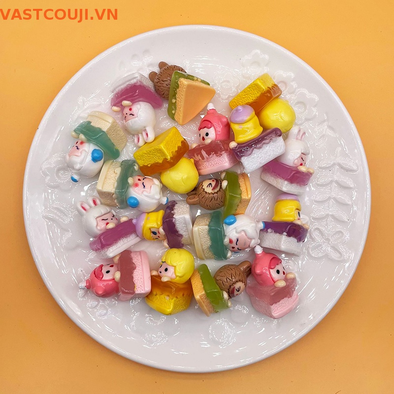 1 Đồ trang trí Bánh Kem VASTJI 3D Mini Bằng Resin Dạ Quang Trang Trí Tiểu Cảnh