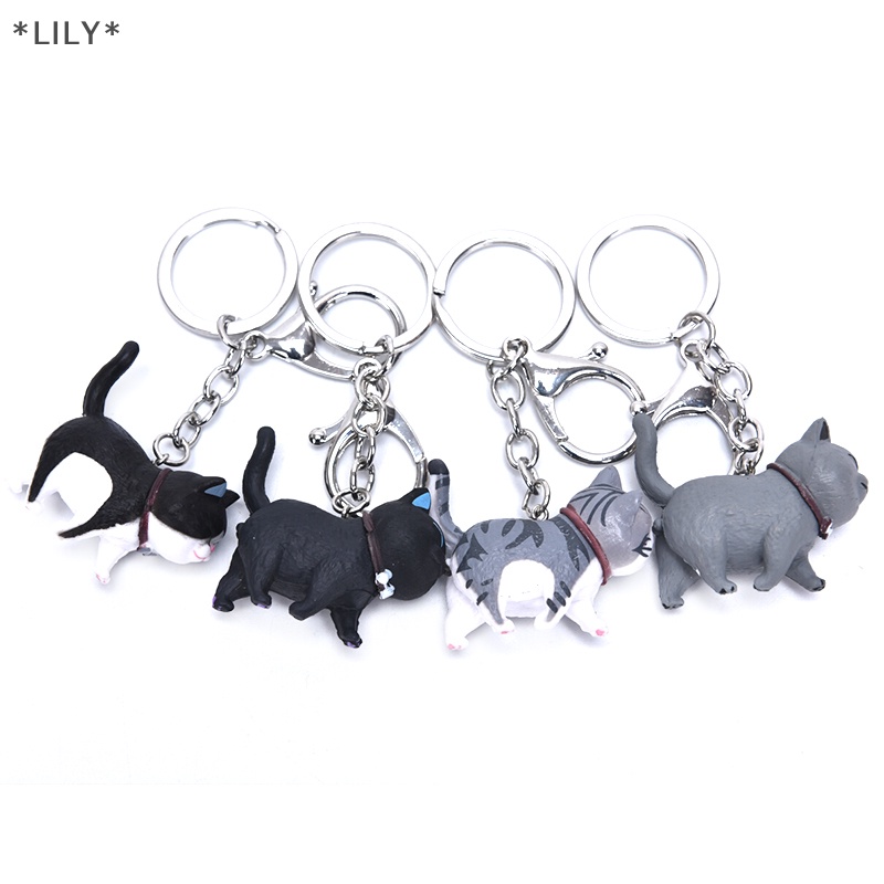 Lily mới đáng yêu mèo Kitten Keychain Keyring túi xách mặt dây chuyền trang trí trẻ em Đồ chơi Quà Tặng uuu