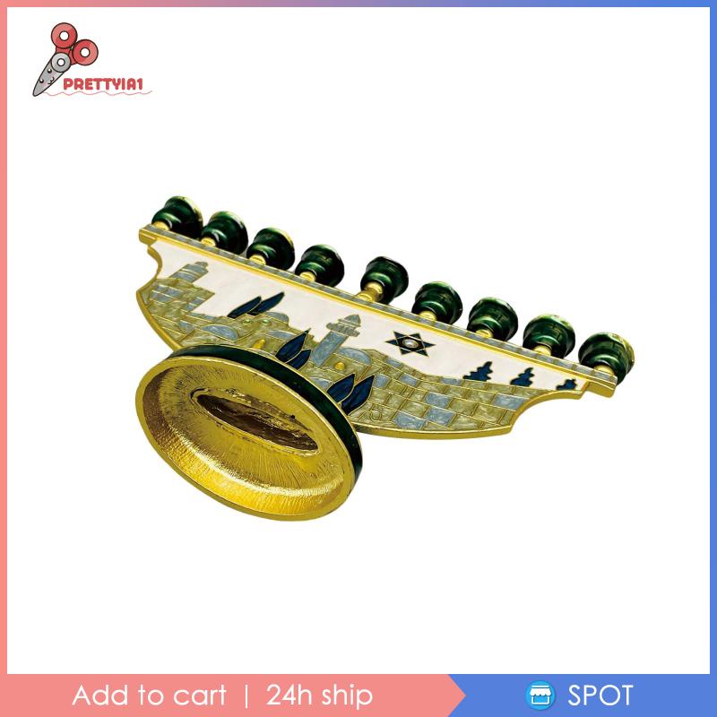 [Prettyia1] 9 Nhánh Nến Menorah Trang Trí Candelabras Mantel Hanukkah