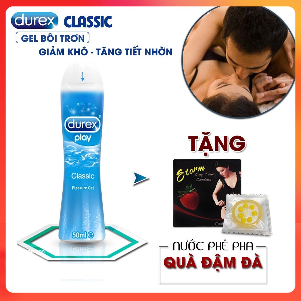 Gel bôi trơn Durex Play Classic 50ml. Gel Gốc Nước An Toàn, Hết Khô Hạn, Tăng Tiết Nhờn, Yêu Lôi Cuốn