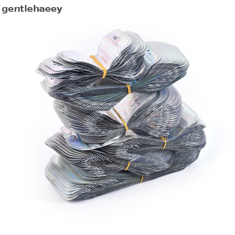 Bộ 50 Túi Zip Bằng Lá Nhôm Màu Laser Có Thể Đóng Lại Tiện Dụng