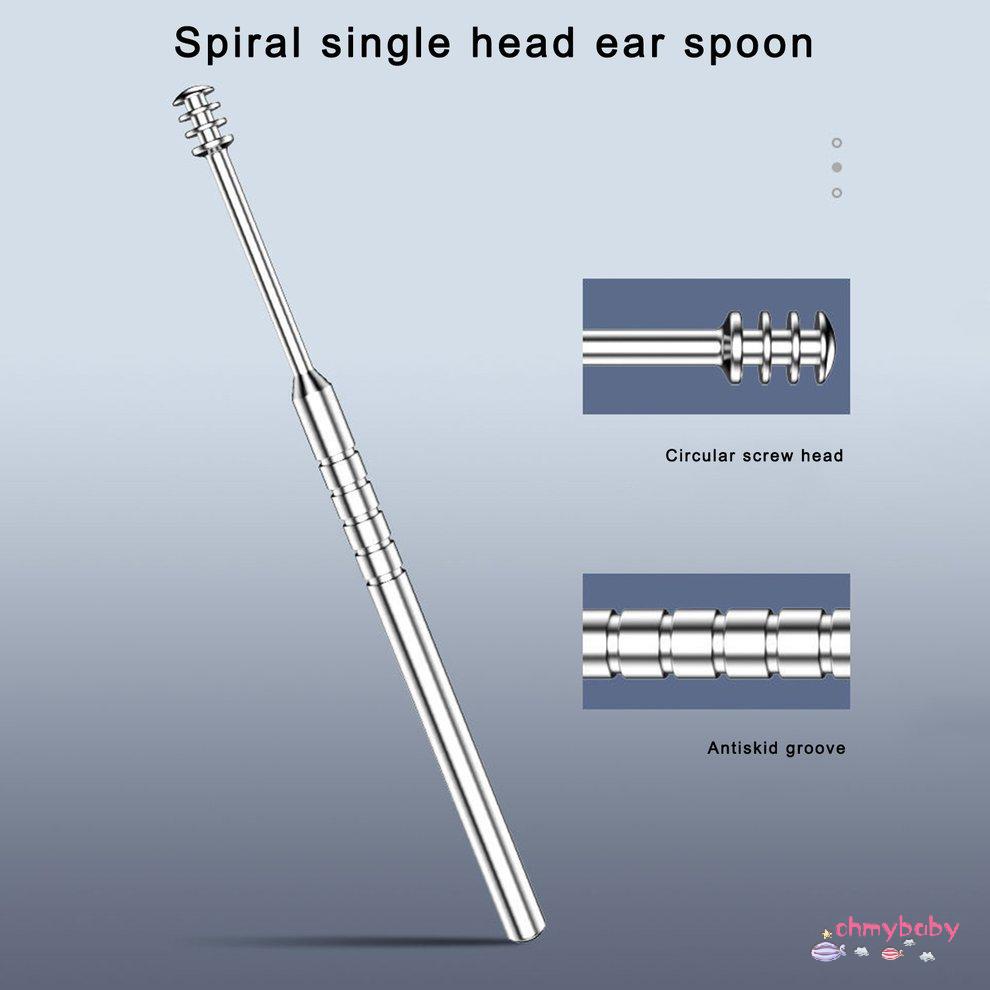 [OMY] Bộ 6 Thép Không Gỉ Xoắn Ốc Tai Chọn Thìa Ráy Loại Bỏ Bụi Di Động Đa Năng Chăm Sóc Dụng Cụ Làm Đẹp [P/8]