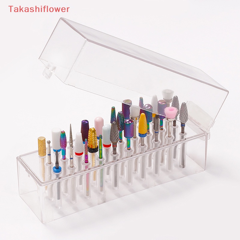 Hộp Đựng Mũi Khoan Móng Tay 30 Lỗ Chống Bụi Tiện Dụng Bits