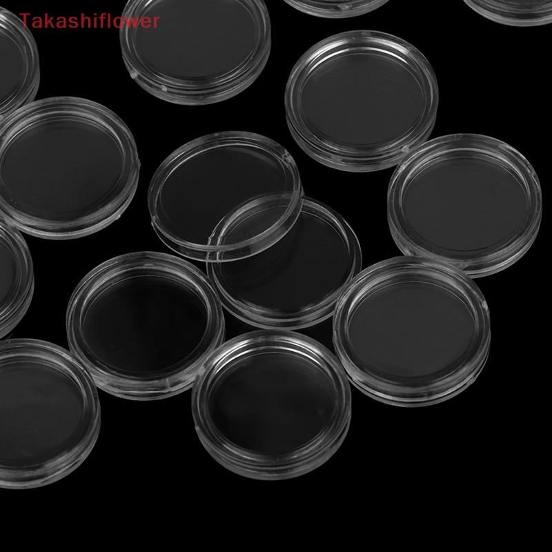 Set 10 Hộp Tròn Trong Suốt Đựng Tiền Xu 22.5mm Tiện Dụng