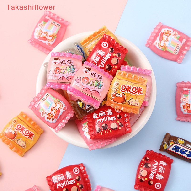 (Takashiflower) Set 5 Kẹo Sô Cô La Resin Nhân Tạo Đáng Yêu