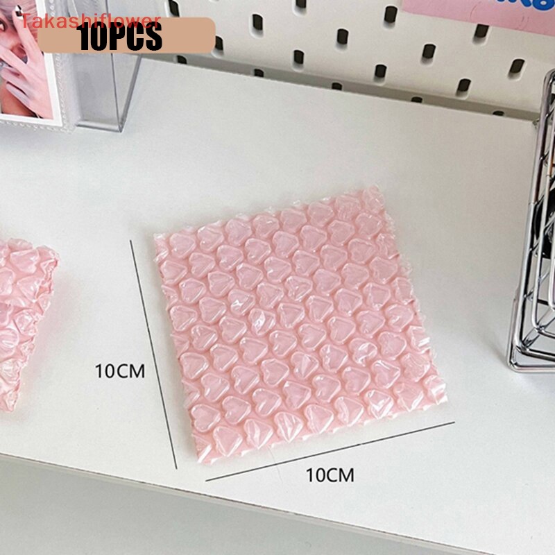 (Takashiflower) Set 10 Phong Bì Có Đệm Bong Bóng Hình Trái Tim Kawaii Cho Doanh Nhân Vận Chuyển Hàng Tại Nhà