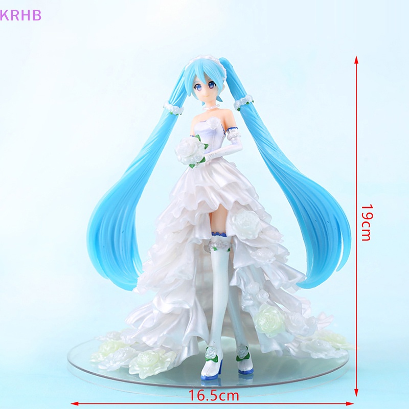 Mô Hình Nhân Vật Hatsune Miku Mặc Đầm Cưới 18cm Mới