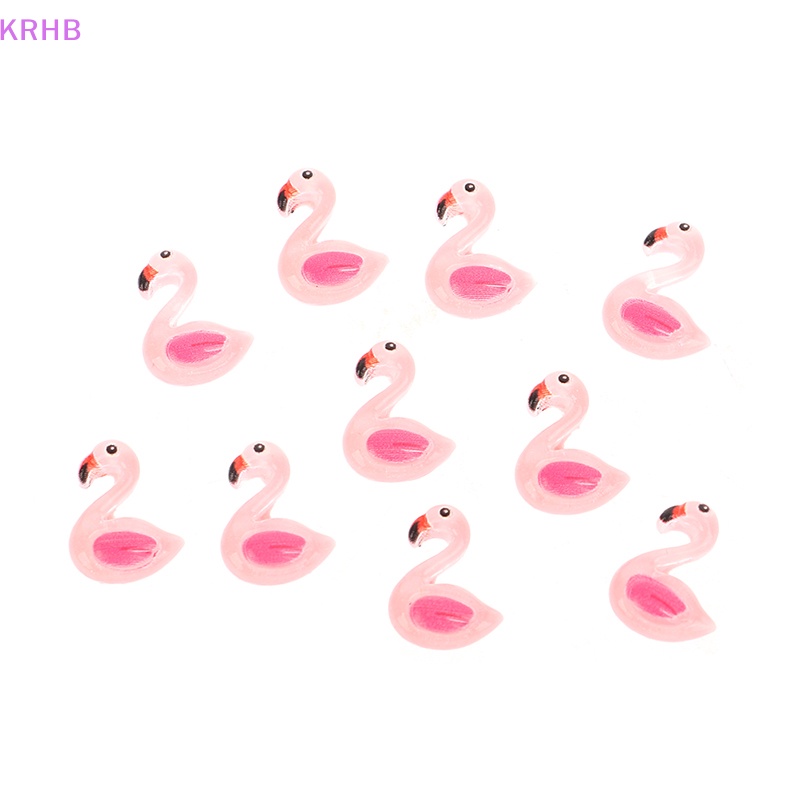 Set 10 Đồ trang trí Chim Hồng Hạc Mini Kích Thước 10 * 13mm Dùng Để Trang Trí