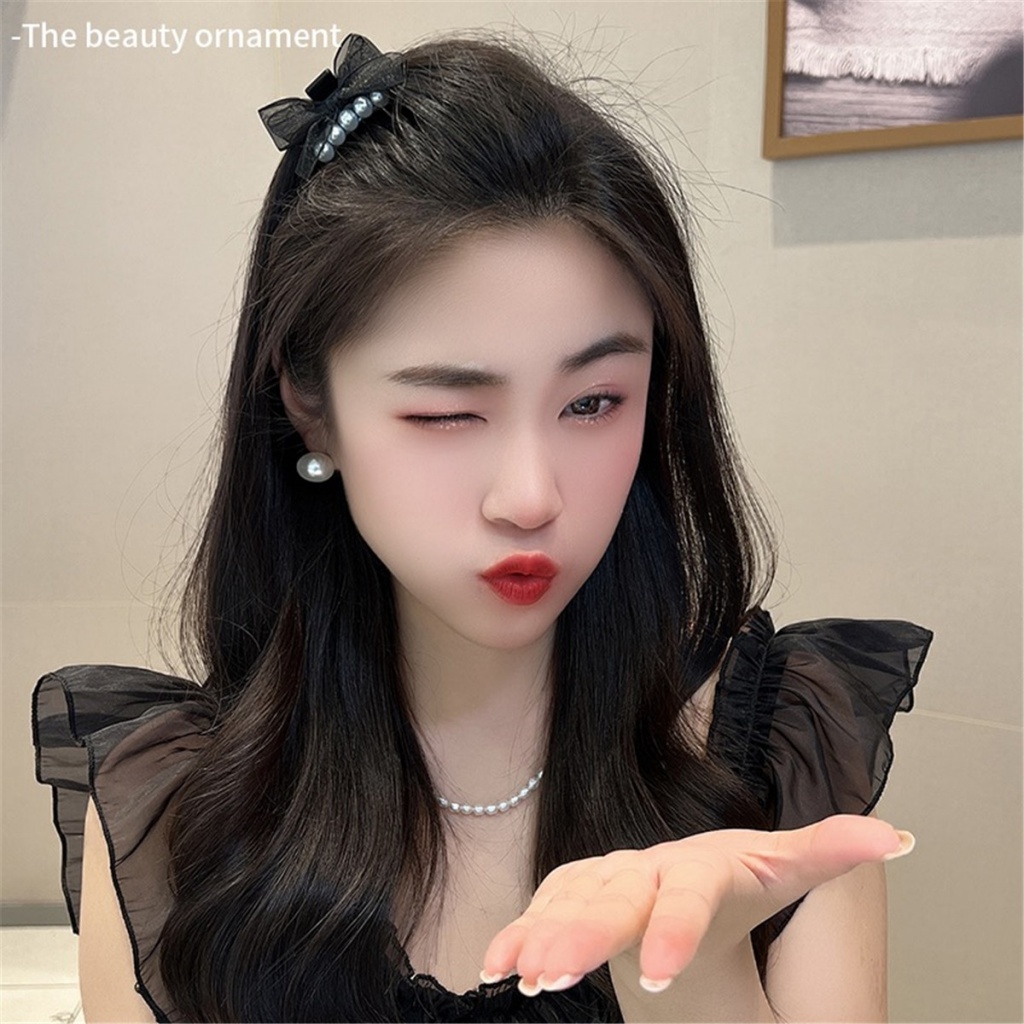 Kẹp Tóc Hình Cá Mập Bằng Vải Gạc Đính Nơ Dễ Thương Thời Trang Mùa Xuân 2023