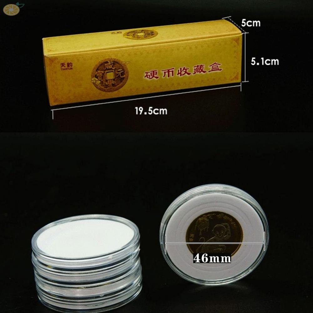 【VARSTR】Store and Display Your Coins with Clear Plastic Coin Holder Capsules - 10/25 Pack