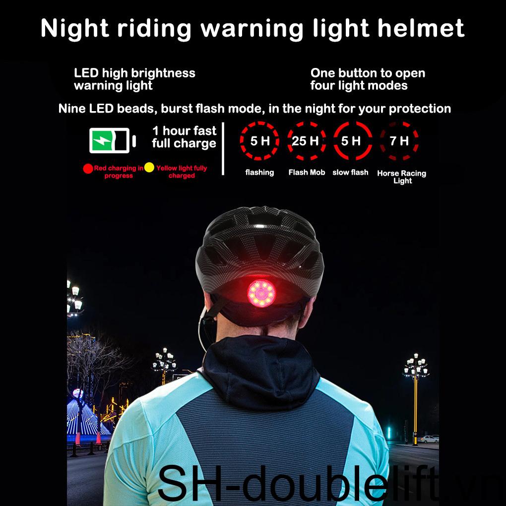 Mũ Bảo Hiểm Có Đèn Cảnh Báo An Toàn Cho Người Lớn Và Trẻ Em