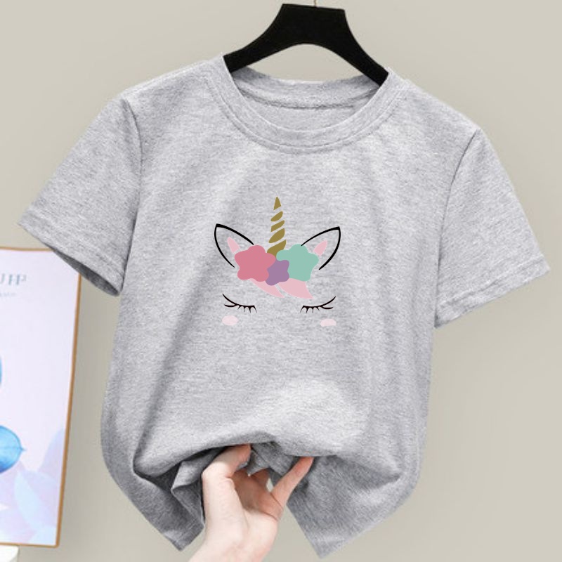 Áo Thun Unisex Cổ Tròn In Họa Tiết Hoạt Hình Cho Bé Trai 1 Tuổi