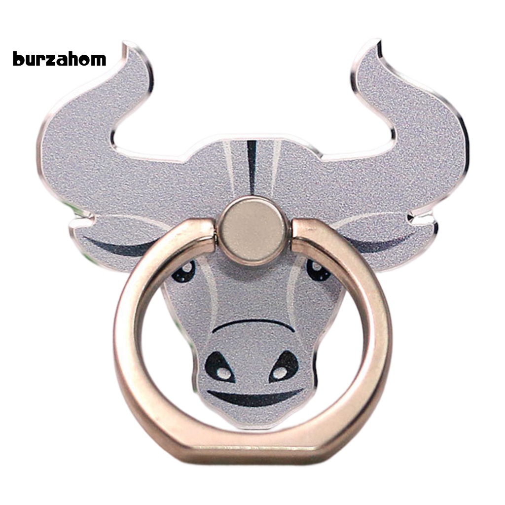 Giá Đỡ Điện Thoại Di Động Bằng Hợp Kim Nhôm Tự Dính Xoay 360 Độ Hình Bò Sữa Đáng Yêu