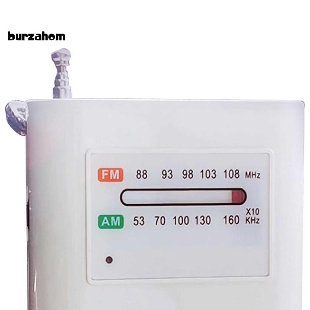 Radio AM FM Cầm Tay Sử Dụng Pin AA Màu Trắng