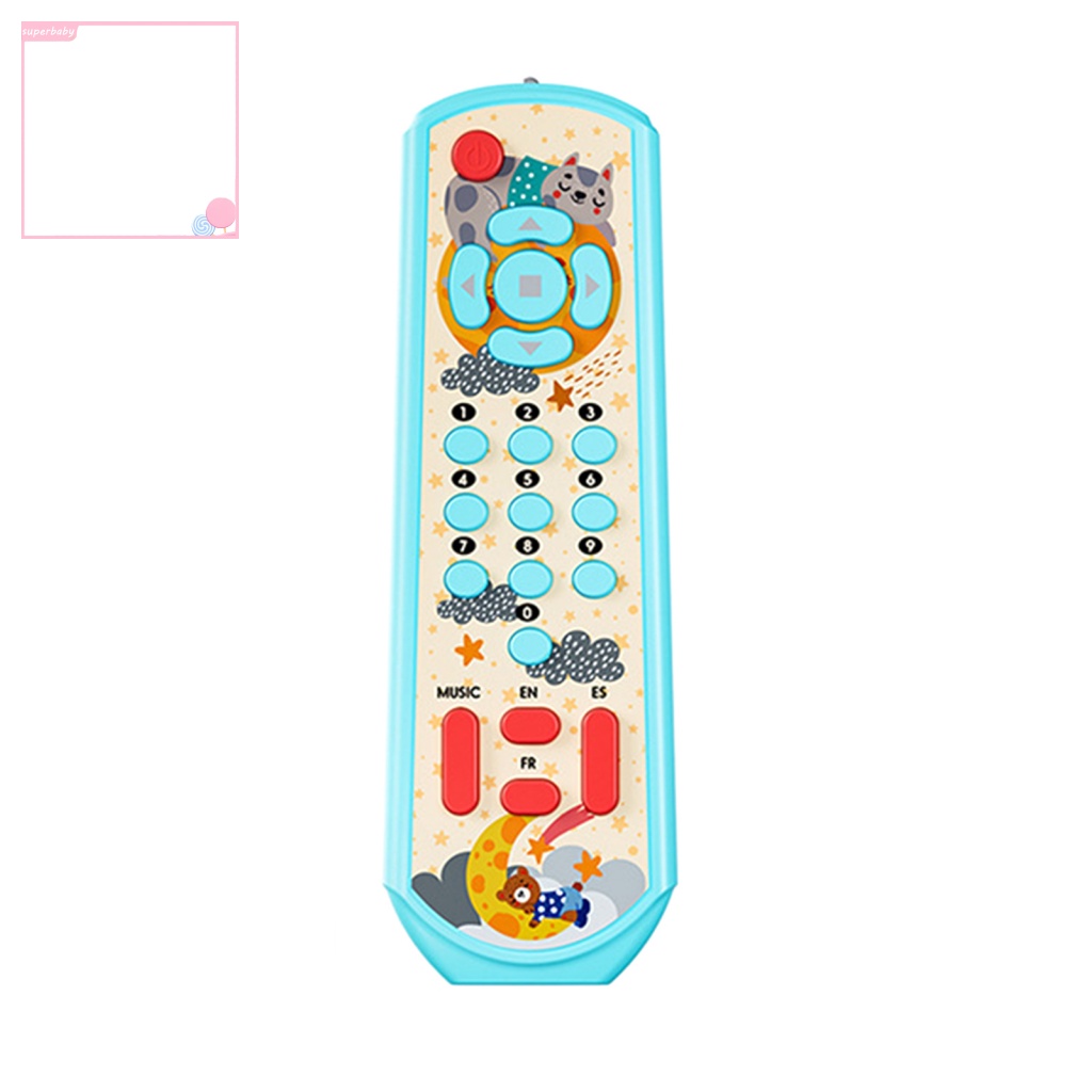 Đồ Chơi Mô Phỏng TV Điều Khiển Từ Xa 3 Ngôn Ngữ Có Đèn Và Âm Thanh Cho Bé