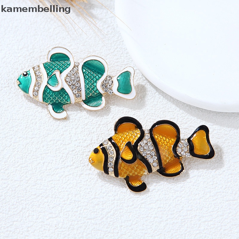 Trâm Cài Áo Hình Cá Đính Đá Thời Trang Cho Nữ