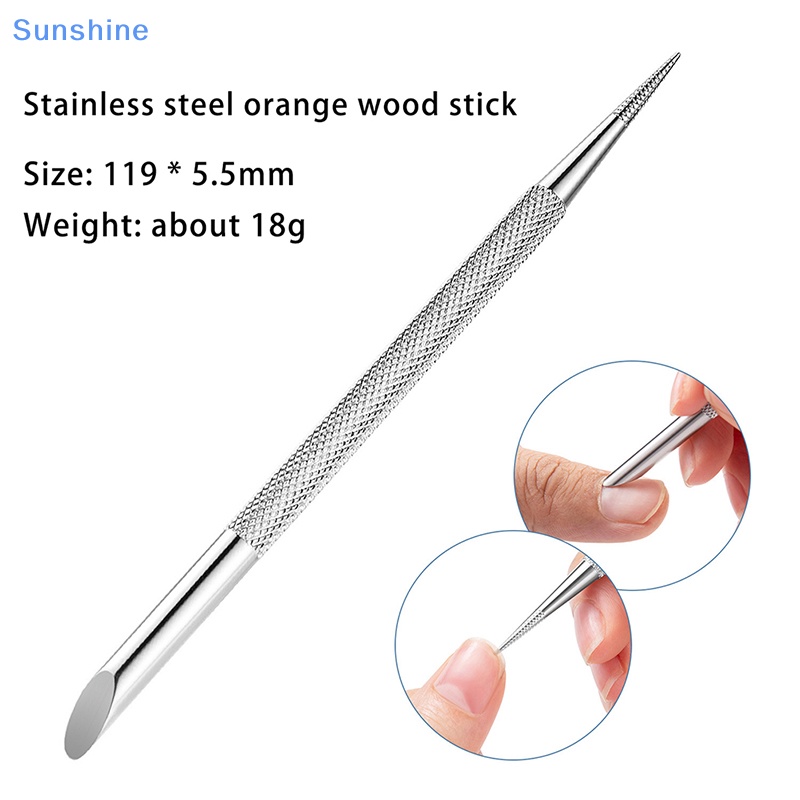 1 Dụng Cụ Lấy Da Chết Móng Tay Bằng Thép Không Gỉ Thiết Kế Hai Đầu Tiện Dụng