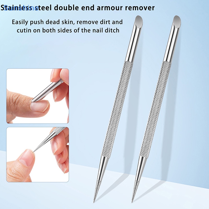 1 Dụng Cụ Lấy Da Chết Móng Tay Bằng Thép Không Gỉ Thiết Kế Hai Đầu Tiện Dụng