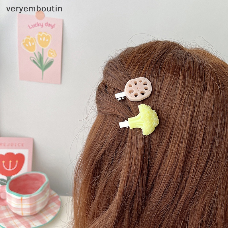 1 Kẹp Tóc Hình Rau Củ Mini Dễ Thương Cho Bé Gái