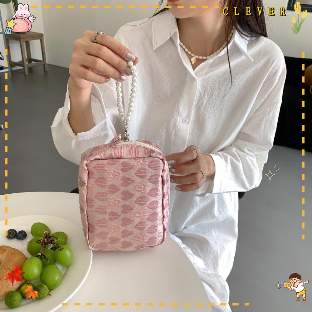 Túi Đựng Mỹ Phẩm Họa Tiết Hoa Xinh Xắn Tiện Lợi Khi Đi Du Lịch