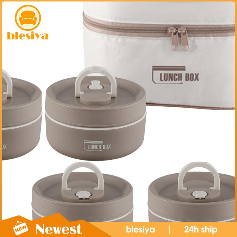 Bộ 4 Hộp Đựng Cơm Trưa Cách Nhiệt Tiện Dụng Mang Theo Du Lịch Cắm Trại