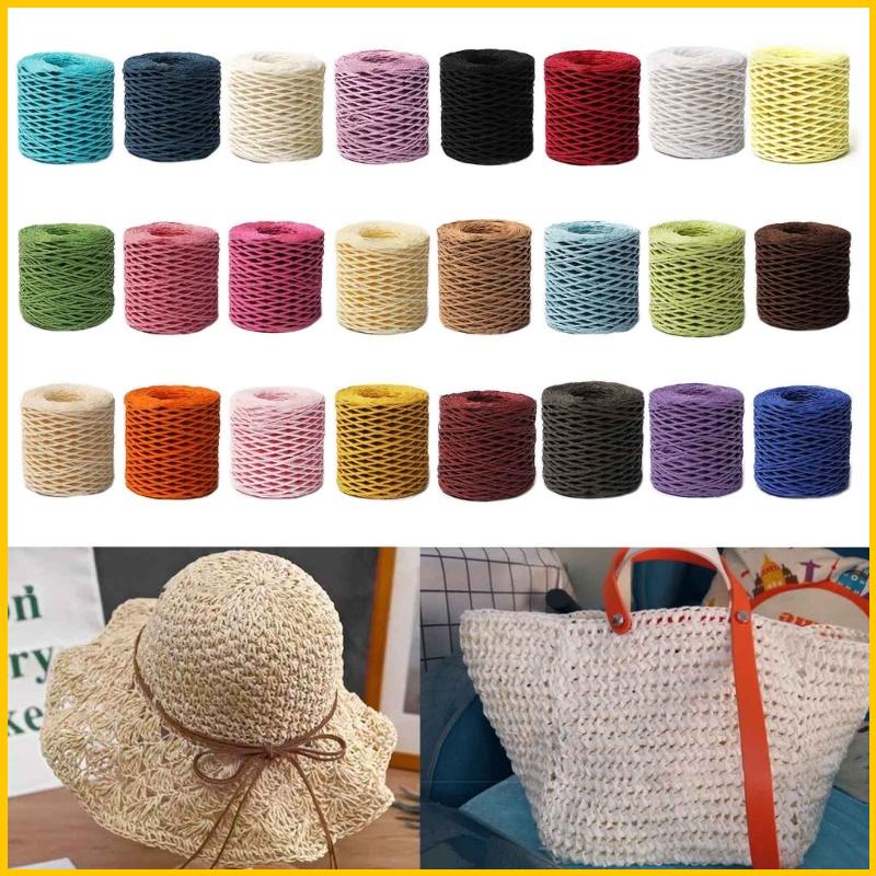 Cuộn Len Rơm Cotton Raffia Dùng Làm Túi Xách / Mũ / Chậu Hoa DIY