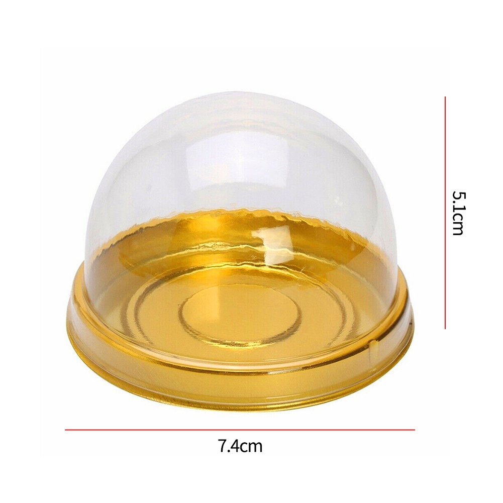 50 Hộp Đựng Bánh Trung Thu Tròn Trong Suốt 7.4 * 5.1cm
