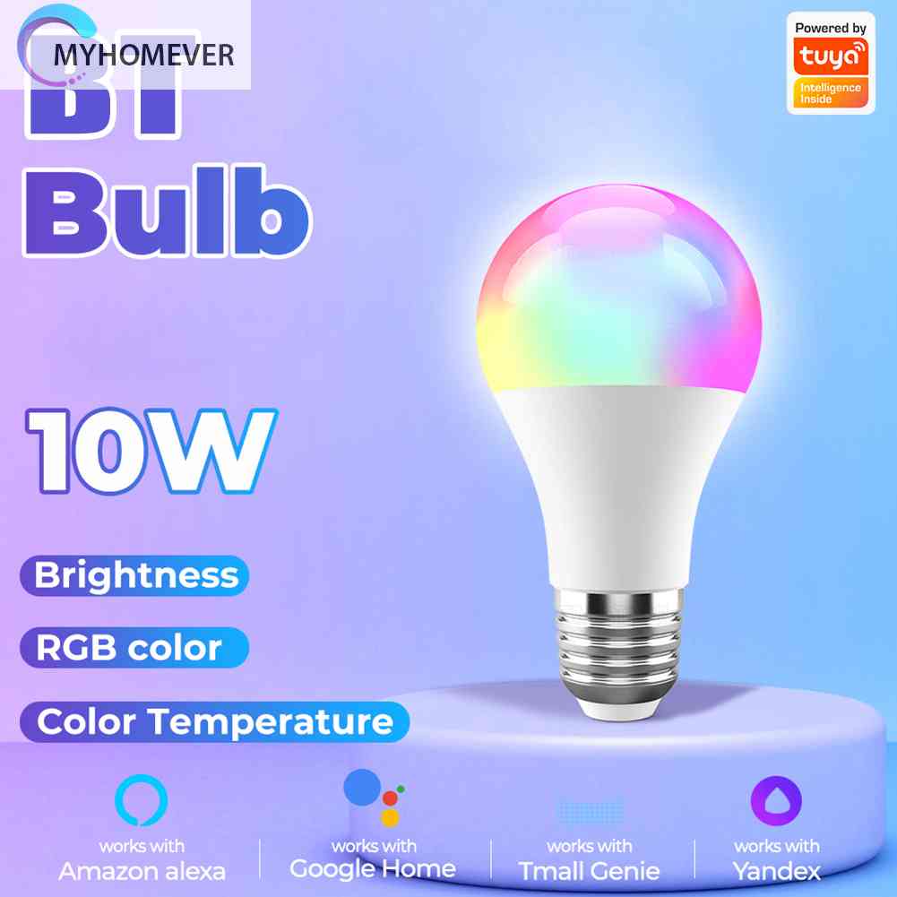 Bóng Đèn Thông Minh 10W E27 RGB Bluetooth 5.0 Điều Khiển Từ Xa Tương Thích Với IOS / Android