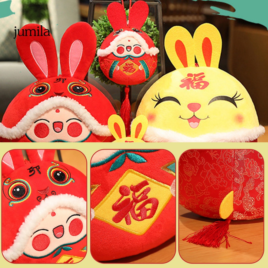 Thú Nhồi Bông Hình Thỏ Hoàng Đạo Hoạt Hình 10 / 15 / 20cm Trang Trí Năm Mới 2023