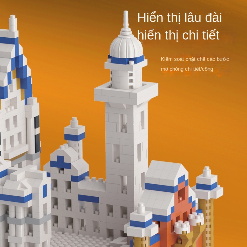 Đồ Chơi  Lắp Ráp Lâu Đài Hồ Thiên Nga Cỡ Lớn Độ Bền Cao Thích Hợp Làm Quà Tặng Cho Bé