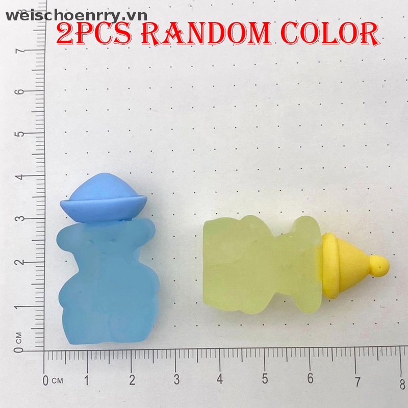 Bộ 2 Đồ trang trí Gấu Dạ Quang Dùng Trang Trí Tiểu Cảnh