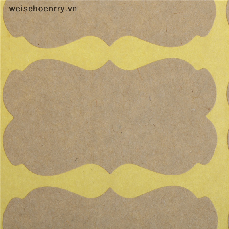 Set 120 Nhãn Dán Giấy Kraft Trơn Cổ Điển Trang Trí Quà Tặng DIY