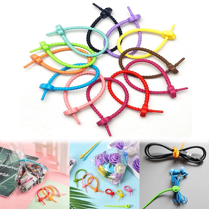 Dụng Cụ Quấn Dây Cáp Silicone Hình Hoa Đa Năng Có Thể Tái Sử Dụng