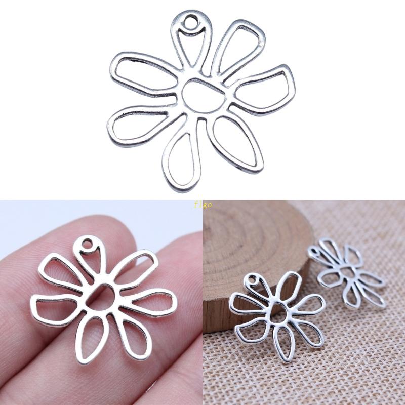 Bộ 10 Mặt Dây Chuyền Hình Hoa Làm Trang Sức Thủ Công