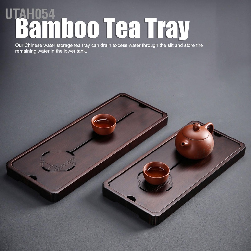 Utah054 Trung Quốc Lưu Trữ Nước Thoát Khay Trà Tre Trang Trí Đơn Giản Mạnh Mẽ Hộ Phục Vụ