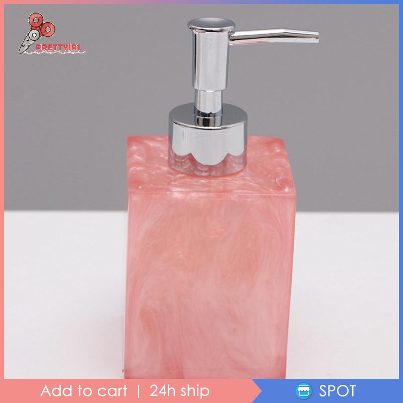 [Prettyia1] Bình Đựng Xà Phòng Dạng Nhấn Thiết Kế Vân Đá Cẩm Thạch Dùng Trong Phòng