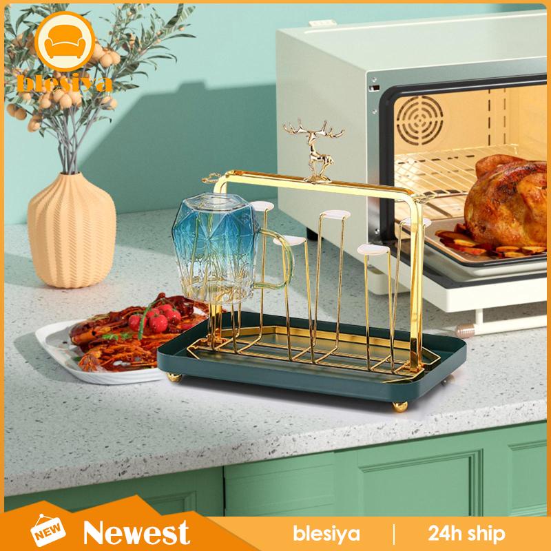 Giá Đỡ Cốc 6 Ngăn Bằng Kim Loại Sang Trọng Tiện Dụng Cho Văn Phòng