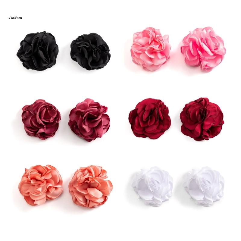 ✿ Phụ Kiện Trang Trí Giày Cao Gót Bằng Vải Đính Hoa Có Thể Tháo Rời