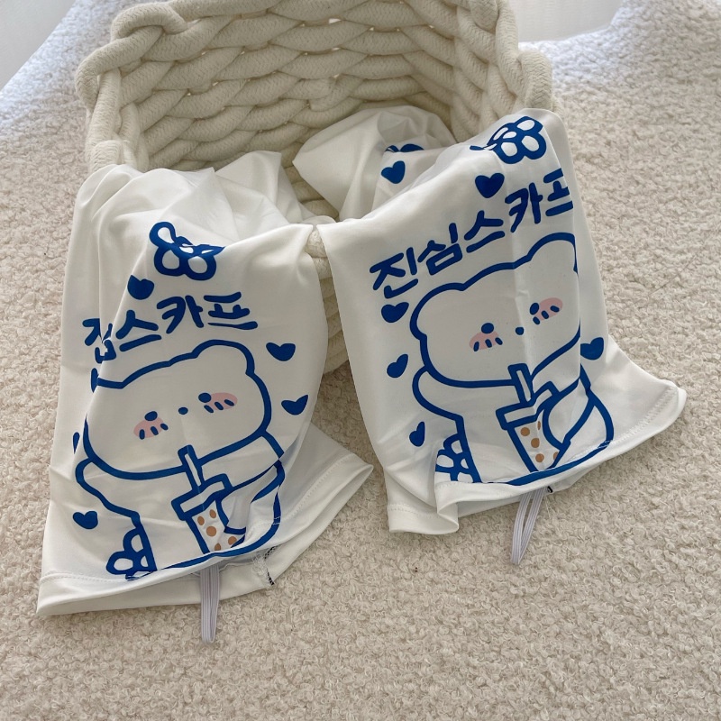 Găng Tay Chống Nắng Vải Lụa Lạnh In Hoạt Hình Dễ Thương Thời Trang Mùa Hè Cho Nữ