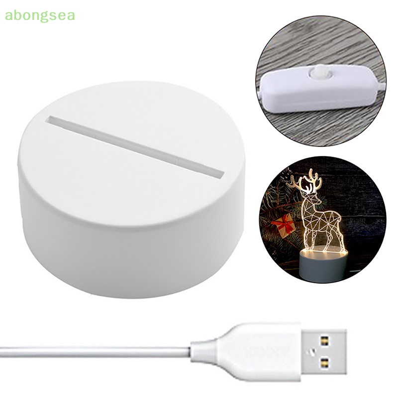 Đế Đèn LED 3D Bằng Nhựa ABS USB Bongsea Chất Lượng Cao