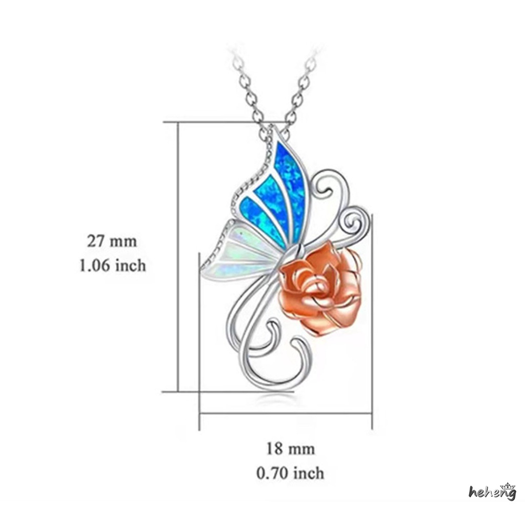 Vòng cổ Mặt Bướm Và Hoa Màu Sắc Độc Đáo