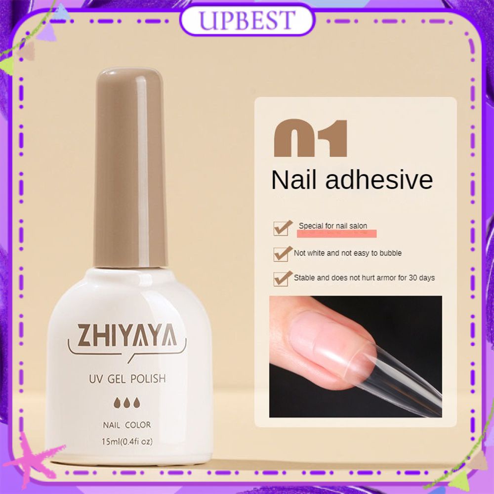♕Zhiyaya móng tay nghệ thuật chức năng đánh bóng gel Set Reinforced Frosted Tempered pha lê Top Coat cơ sở Áo quang trị liệu dính cho cửa hàng móng tay 15ml upbest