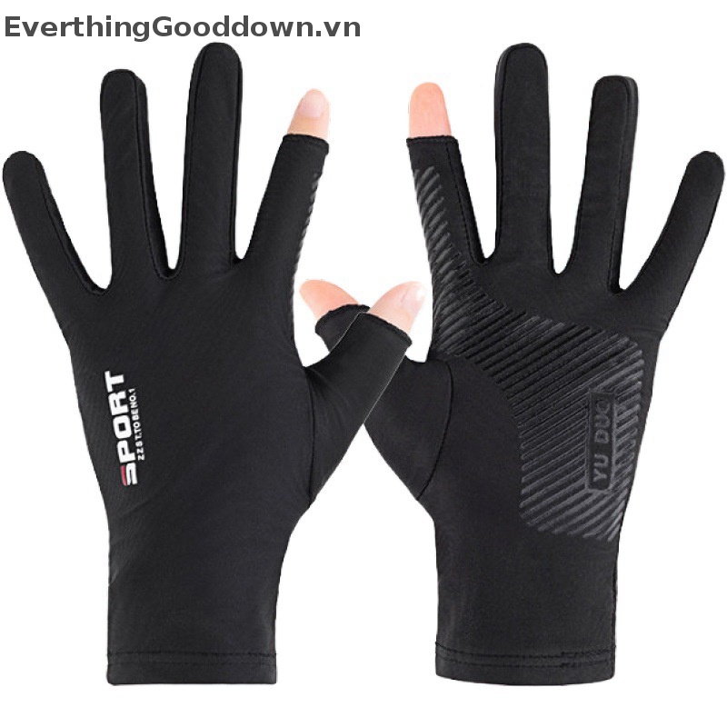 Everthinggood Găng Tay Thể Thao Hở Ngón Bằng Lụa Lạnh Thoải Mái Cho Nam Và Nữ