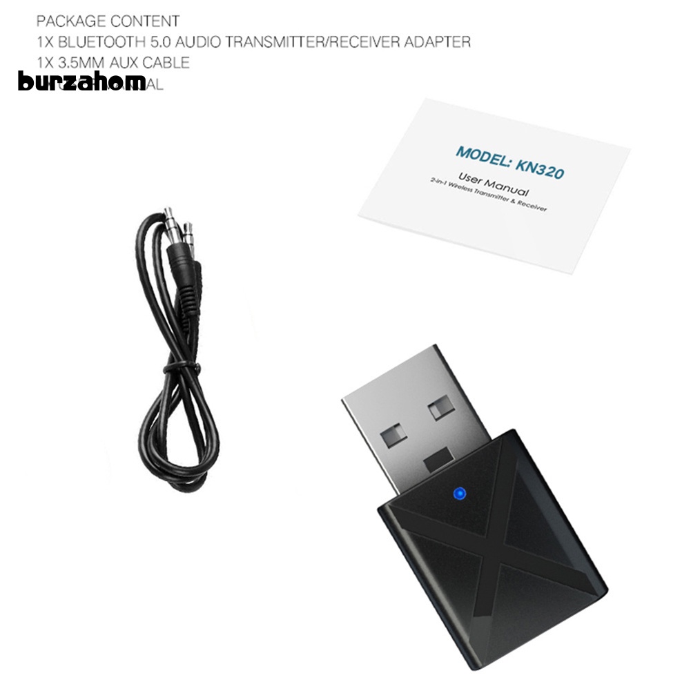 Usb Nhận Tín Hiệu Bluetooth 5.0 2 Trong 1 Cho TV / PC / Xe Hơi