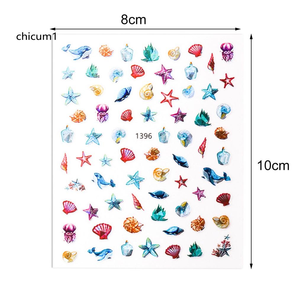 Set 6 Tấm Hình Dán Trang Trí Móng Tay Không Keo Tinh Tế Dành Cho Nữ