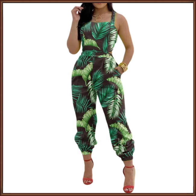 Bộ Áo Liền Quần Hở Lưng Thắt Nơ Chéo Thời Trang Xuân Hè Cho Nữ