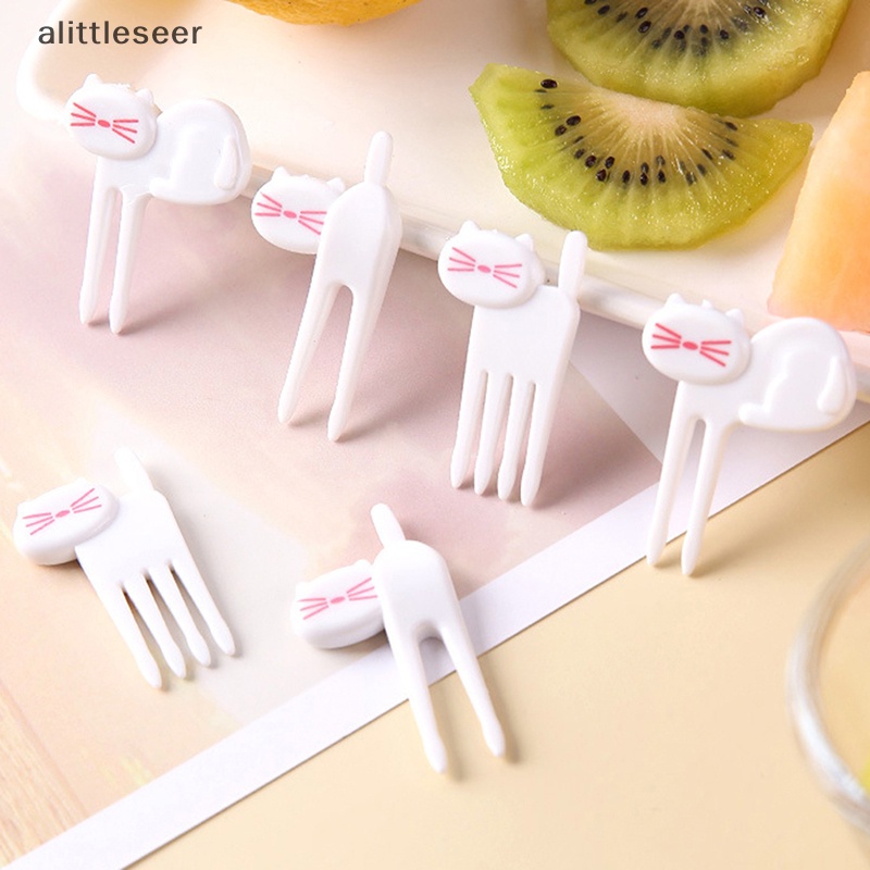 Set 6 Nĩa Ăn Trái Cây Hình Động Vật Mini Trang Trí Cho Bé