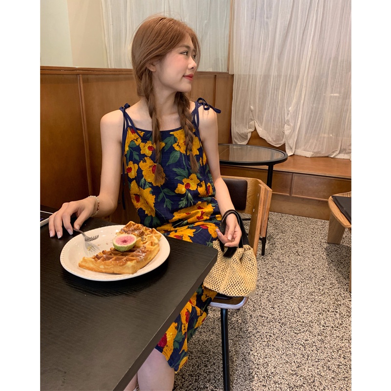 Đầm Mini Dáng Rộng In Hoa Thời Trang Mùa Hè Xinh Xắn Cho Nữ